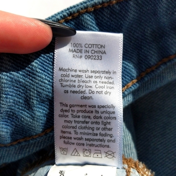 PacSun Retro Distressed Medium Blue High Rise Cropped Straight Leg Mom Jeans 25 - Picture 10 of 16